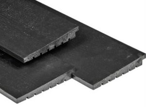 potdeksel planken schuin 18cm w.br. 14/28mm zwart 3.60 m